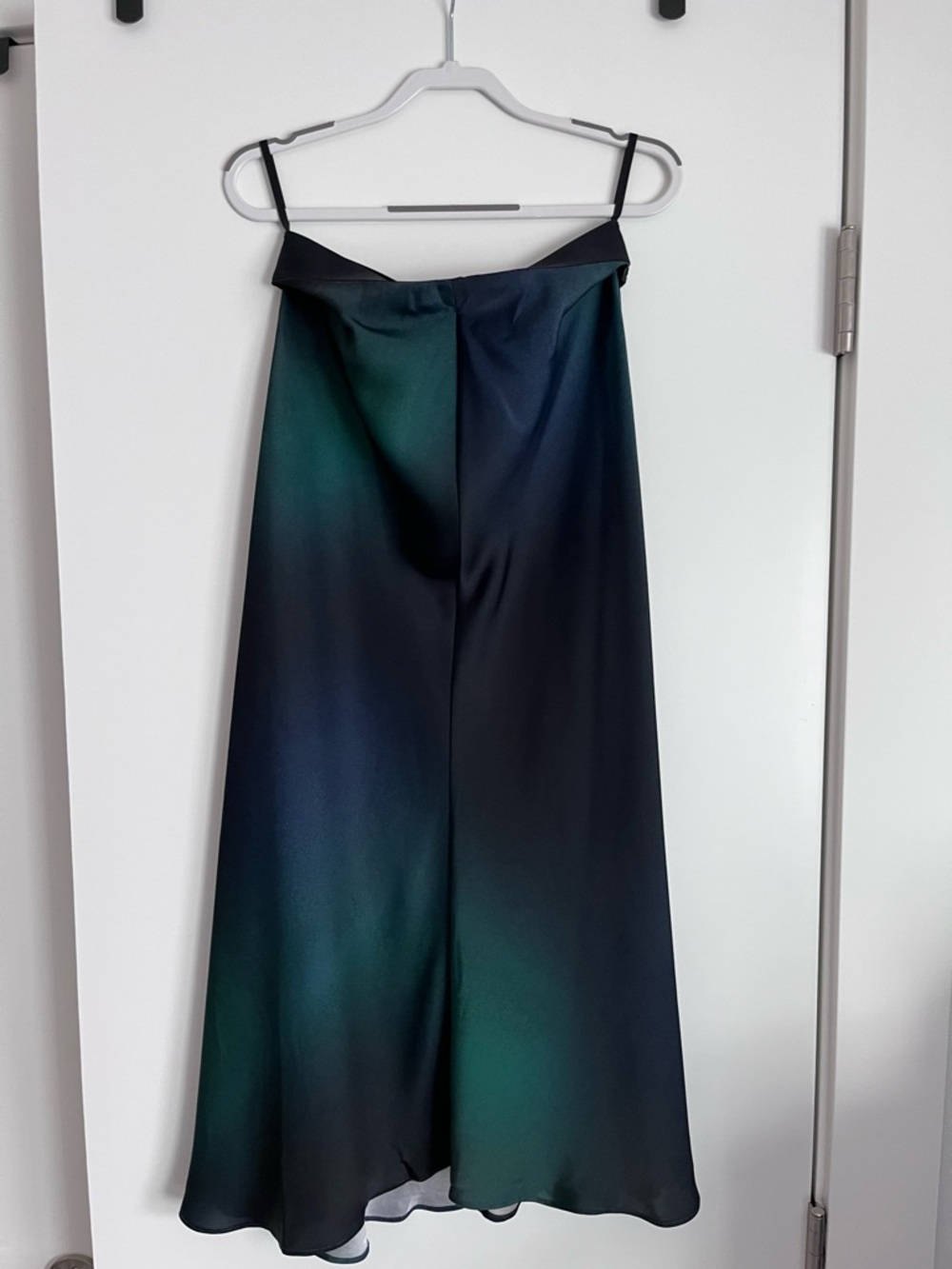 Babaton Ombre Slip Dress - Deep Teal to Black